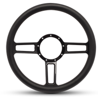 Steering Wheel Launch Billet Aluminum -Gloss Black Spokes /Black Grip