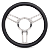 Steering Wheel Launch Symmetrical Billet Aluminum -Black Anodized Spokes /Black Grip