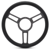 Steering Wheel Launch Symmetrical Billet Aluminum -Matte Black Spokes /Black Grip