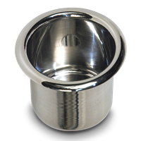 Cup Holders Spun Aluminum- Small(3")