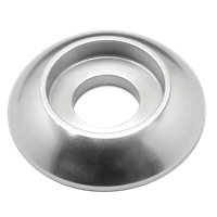 Billet Aluminum Plain Accent Buttonhead Washers #10 Polished Finish