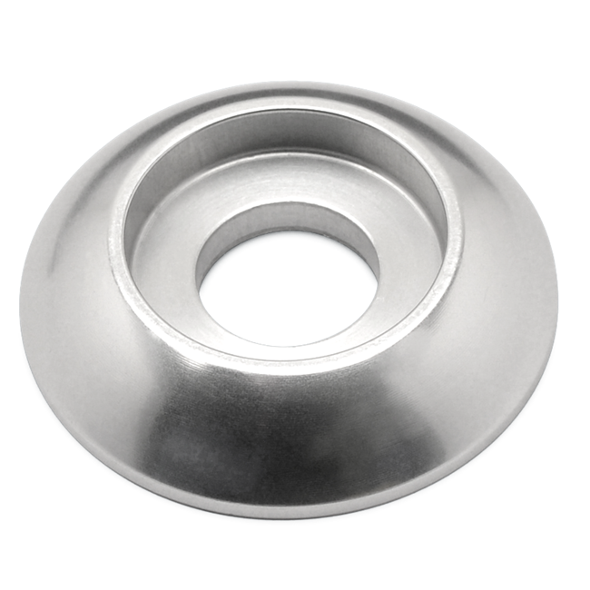 Billet Aluminum Plain Accent Buttonhead Washers 1/4" Polished Finish