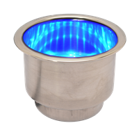 Cup Holders Stainless Steel Blue Led Light