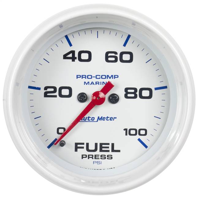 FUEL PRESSURE 100 PSI 2-5/8" WHITE