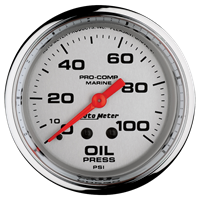 Oil Pressure Mechanical100psi 2-5/8" Platinum