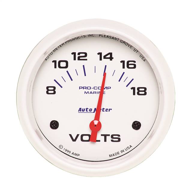 VOLTMETER 2-5/8" WHITE