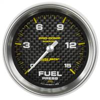 FUEL PRESSURE 15 PSI 2-1/16" CARBON FIBER