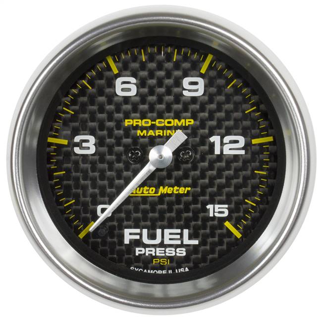 FUEL PRESSURE 15 PSI 2-1/16" CARBON FIBER