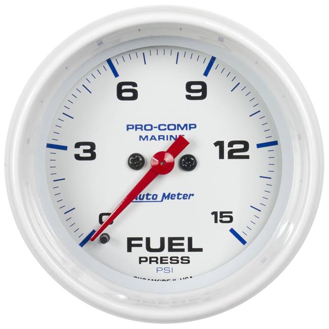 FUEL PRESSURE 15 PSI 2-1/16" WHITE