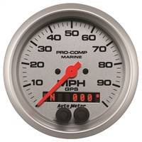 GPS HP SPEEDOMETER WITH DISPLAY 100MPH 3-3/8" SILVER