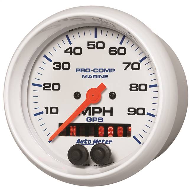 Gps Hp Speedometer With Display 100mph 3-3/8" White