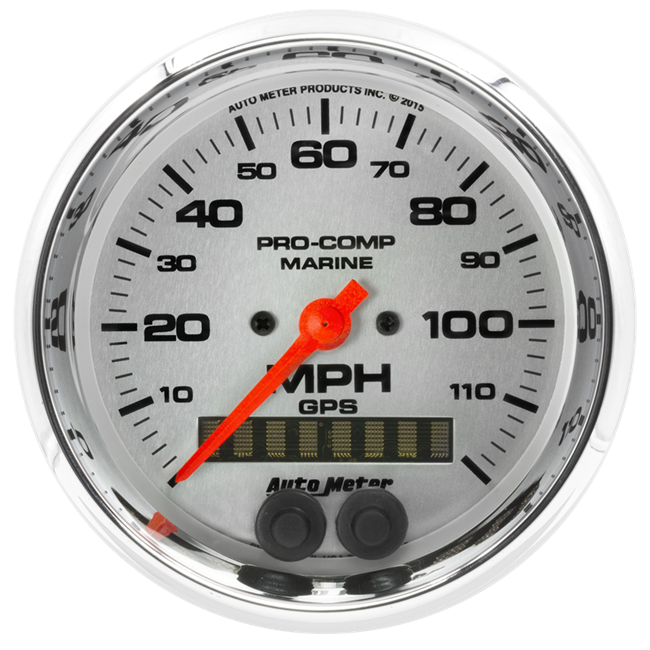 Gps Hp Speedometer With Display 120mph 3-3/8" Platinum