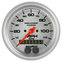 Gps Hp Speedometer With Display 120mph 3-3/8" Silver
