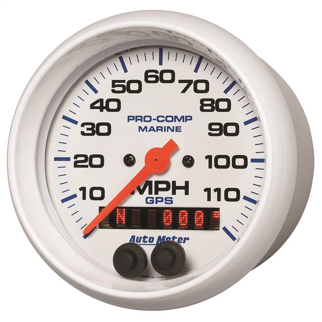 Gps Hp Speedometer With Display 120mph 3-3/8" White