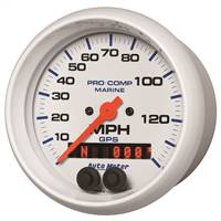 Gps Hp Speedometer With Display 140mph 3-3/8" White