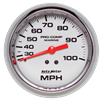 Speedometer 100 Mph 3-3/8" Platinum