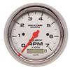 Tachometer 7,000 Rpm W/Hourmeter 3-3/8" Platinum