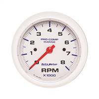 TACHOMETER 8,000 RPM 3-3/8" WHITE