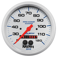 Gps Hp Speedometer With Display 120mph 5" White