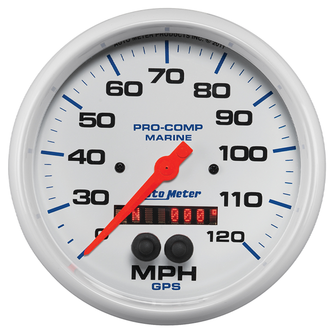 Gps Hp Speedometer With Display 120mph 5" White