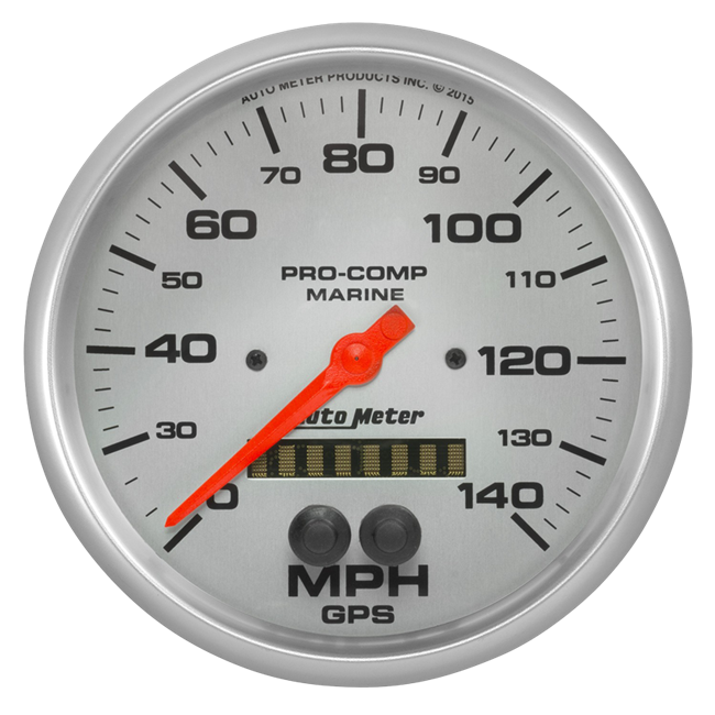 Gps Hp Speedometer With Display 140mph 5" Silver