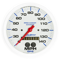 GPS HP Speedometer With Display 140mph 5" White