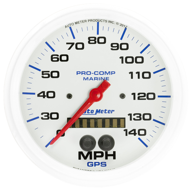 GPS HP Speedometer With Display 140mph 5" White
