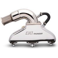 EMI Thunder Exhaust System-SB Chevy With SS Silent Choice Risers Polished Finish