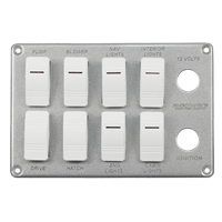 Switch Panel- Eight Carling Switches W/ Two Ignition Switches