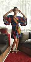 Kimono Sleeve Mini Wrap Dress