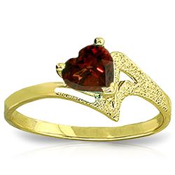 ALARRI 0.9 Carat 14K Solid Gold Ring Natural Garnet