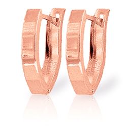 ALARRI 14K Solid Rose Gold Grace Huggie Earrings