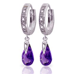 ALARRI 2.53 Carat 14K Solid White Gold Room View Amethyst Diamond Earrings