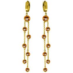 ALARRI 9.02 Carat 14K Solid Gold Chandelier Earrings Citrine