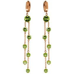 ALARRI 14K Solid Rose Gold Chandelier Earrings w/ Peridots