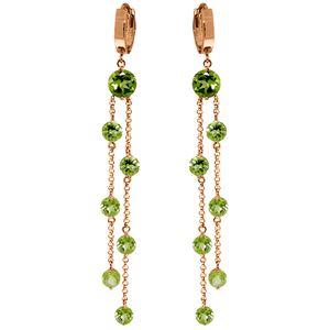 ALARRI 14K Solid Rose Gold Chandelier Earrings w/ Peridots