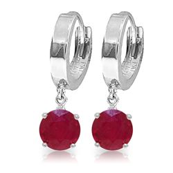 ALARRI 2.5 CTW 14K Solid White Gold Love In Progress Ruby Earrings