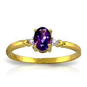 ALARRI 0.46 Carat 14K Solid Gold Don't Resist Amethyst Diamond Ring
