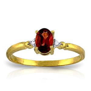 ALARRI 0.46 Carat 14K Solid Gold Sea Of Challenges Garnet Diamond Ring