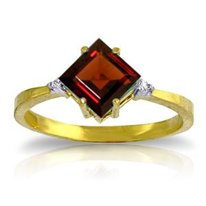 ALARRI 1.77 CTW 14K Solid Gold Immerse Yourself Garnet Diamond Ring