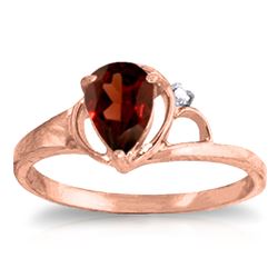 ALARRI 0.66 Carat 14K Solid Rose Gold Victoria Garnet Diamond Ring