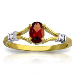 ALARRI 0.46 CTW 14K Solid Gold Revitalize Your Spirit Garnet Diamond Ring