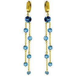 ALARRI 9.02 Carat 14K Solid Gold Chandelier Earrings Blue Topaz