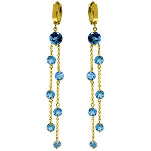 ALARRI 9.02 Carat 14K Solid Gold Chandelier Earrings Blue Topaz