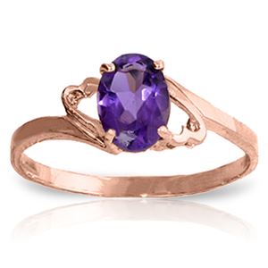 ALARRI 0.65 Carat 14K Solid Rose Gold Gigi Purple Amethyst Ring
