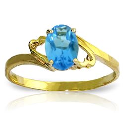 ALARRI 0.95 Carat 14K Solid Gold Next Level Blue Topaz Ring