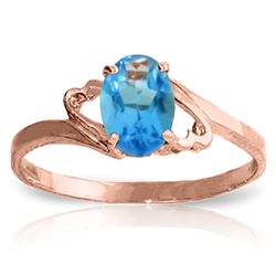 ALARRI 0.95 Carat 14K Solid Rose Gold Gigi Blue Topaz Ring