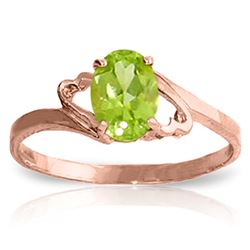 ALARRI 0.75 CTW 14K Solid Rose Gold Gigi Peridot Ring