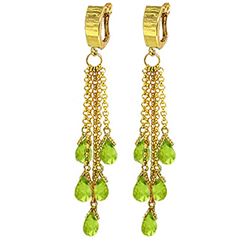 ALARRI 7.3 Carat 14K Solid Gold Playful Hoop Peridot Earrings