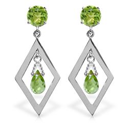 ALARRI 2.4 CTW 14K Solid White Gold At The Pier Peridot Earrings